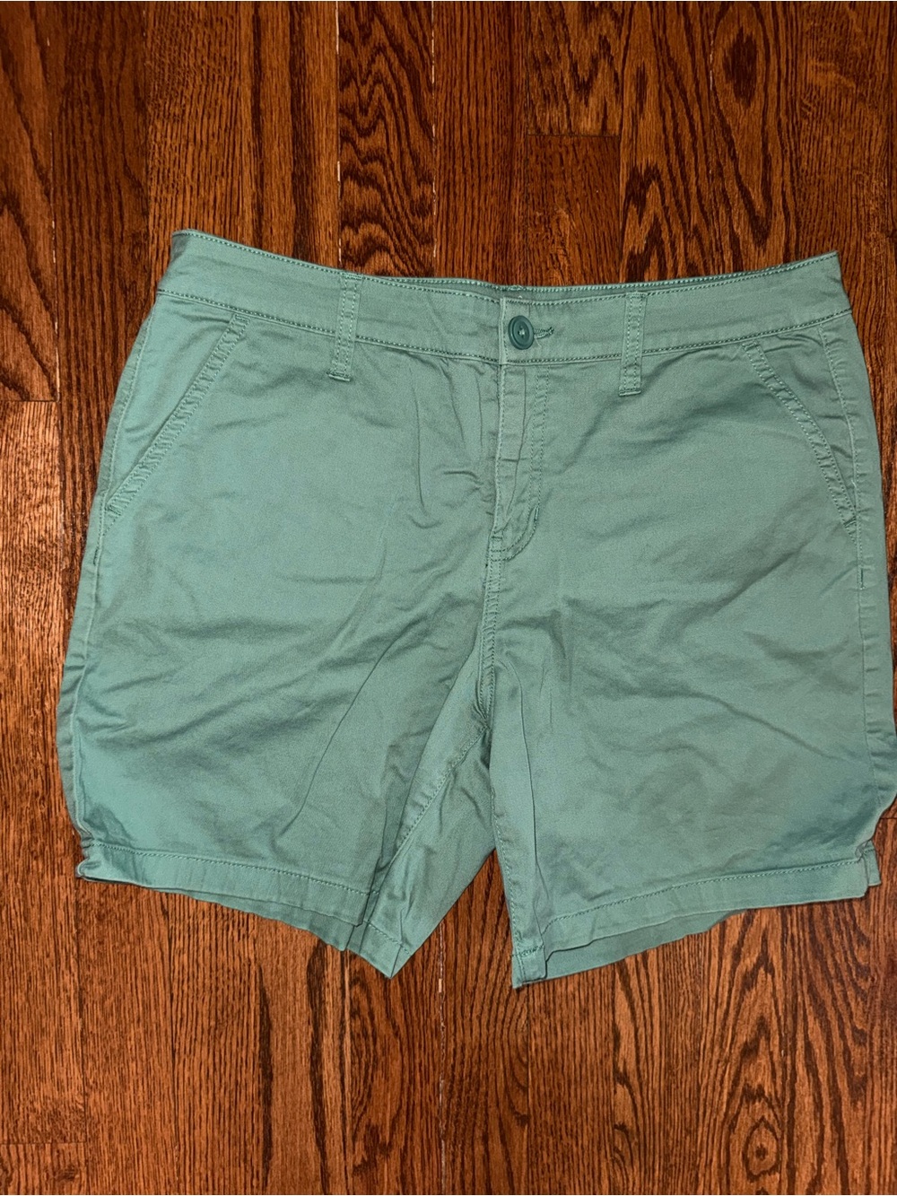 St. John's Bay Seafoam Green Bermuda Shorts